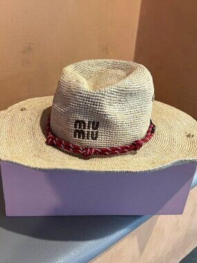 Miu Miu Raffia Straw Hat